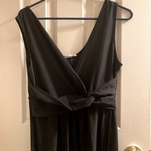 Sexy Black Maxi Dress with a deep V and high slit!